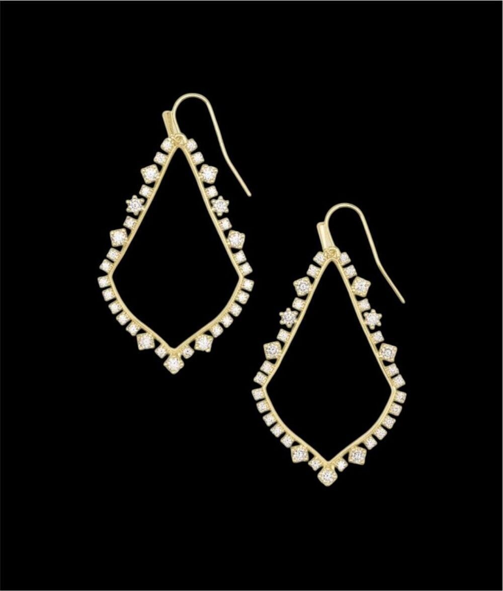 Kendra Scott NEW earrings - Sophee Crystal Gold dangle earrings
